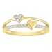 LADIES RING 0.10CT ROUND DIAMOND 10K YELLOW GOLD
