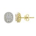 LADIES EARRINGS 0.50CT ROUND/BAGUETTE DIAMOND 10K YELLOW GOLD