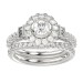 LADIES RING 1.50CT ROUND/BAGUETTE DIAMOND 14K WHITE GOLD (SI QUALITY) (CENTER STONE 0.50CT ROUND DIAMOND)