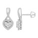 LADIES EARRINGS 0.33CT ROUND DIAMOND 10K WHITE GOLD