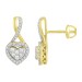 LADIES EARRINGS 0.33CT ROUND DIAMOND 10K YELLOW GOLD