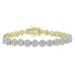 LADIES BRACELET 5.00CT ROUND DIAMOND 10K YELLOW GOLD