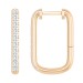 LADIES HOOP EARRINGS 0.50CT ROUND DIAMOND 10K ROSE GOLD