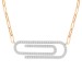 LADIES NECKLACE 0.25CT ROUND DIAMOND 10K ROSE GOLD