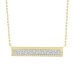 LADIES NECKLACE 0.50CT ROUND/BAGUETTE DIAMOND 10K YELLOW GOLD
