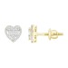 LADIES EARRINGS 0.25CT ROUND/BAGUETTE DIAMOND 10K YELLOW GOLD
