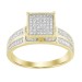 LADIES RING 0.25CT ROUND DIAMOND 10K YELLOW GOLD
