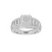 LADIES RING 1.00CT ROUND/PRINCESS/BAGUETTE DIAMOND 10K WHITE GOLD