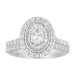 LADIES BRIDAL SET 1.25CT ROUND/BAGUETTE DIAMOND 14K WHITE GOLD