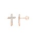 LADIES EARRINGS 0.15CT ROUND DIAMOND 10K ROSE GOLD