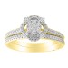 LADIES BRIDAL SET 0.33CT ROUND DIAMOND 10K YELLOW GOLD