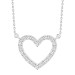 LADIES NECKLACE 0.33CT ROUND/BAGUETTE DIAMOND 10K WHITE GOLD