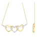 LADIES NECKLACE 0.10CT ROUND DIAMOND 10K YELLOW GOLD