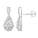 LADIES EARRINGS 0.33CT ROUND DIAMOND 10K WHITE GOLD