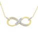 LADIES NECKLACE 0.25CT ROUND DIAMOND 10K YELLOW GOLD
