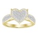 LADIES RING 0.35CT ROUND DIAMOND 10K YELLOW GOLD