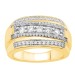 MEN'S BAND 1.00CT ROUND DIAMOND 10K YELLOW GOLD