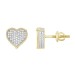 LADIES STUD EARRINGS 0.25CT ROUND DIAMOND 10K YELLOW GOLD