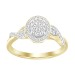 LADIES RING 0.25CT ROUND DIAMOND 10K YELLOW GOLD