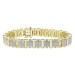 MEN'S BRACELET 3.00CT ROUND DIAMOND 10K YELLOW GOLD
