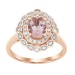 LADIES RING 1.45CT ROUND/OVAL  DIAMOND 10K ROSE GOLD