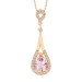 LADIES PENDANT 1.15CT ROUND DIAMOND 10K ROSE GOLD