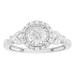 LADIES RING 0.25CT ROUND DIAMOND 10K WHITE GOLD