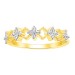 LADIES BAND 0.15CT ROUND DIAMOND 10K YELLOW GOLD