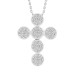 LADIES PENDANT 0.50CT ROUND/BAGUETTE DIAMOND 10K WHITE GOLD