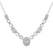 LADIES NECKLACE 0.33CT ROUND/BAGUETTE DIAMOND 14K WHITE GOLD