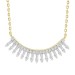 LADIES NECKLACE 0.50CT ROUND/BAGUETTE DIAMOND 10K YELLOW GOLD