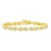 LADIES BRACELET 0.75CT ROUND/BAGUETTE DIAMOND 10K YELLOW GOLD