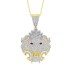 MEN'S CHARM 1.00CT ROUND DIAMOND 10K YELLOW GOLD