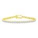 LADIES BRACELET 2.00CT ROUND DIAMOND 10K YELLOW GOLD
