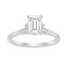 LADIES SEMI MOUNT RING 0.25CT ROUND DIAMOND 14K WHITE GOLD