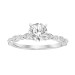 LADIES ENGAGEMENT RING SEMI MOUNT 0.20CT ROUND DIAMOND 14K WHITE GOLD