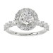 LADIES SEMI MOUNT RING 1.00CT ROUND DIAMOND 14K WHITE GOLD  (SI QUALITY) (CENTER STONE 1.00CT ROUND DIAMOND)