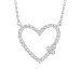LADIES NECKLACE 0.25CT ROUND DIAMOND 10K WHITE GOLD