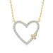 LADIES NECKLACES 0.25CT ROUND DIAMOND 10K YELLOW GOLD