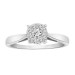 LADIES RING 0.25CT ROUND DIAMOND 10K WHITE GOLD