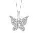 LADIES PENDANT 0.10CT ROUND DIAMOND 14K WHITE GOLD