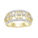LADIES BAND 0.50CT ROUND DIAMOND 10K YELLOW GOLD