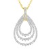 LADIES PENDANT 1.00CT ROUND DIAMOND 14K YELLOW GOLD