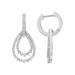 LADIES HUGGIES EARRINGS 1.00CT ROUND DIAMOND 14K WHITE GOLD