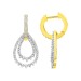 LADIES HUGGIES EARRINGS 1.00CT ROUND DIAMOND 14K YELLOW GOLD