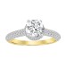 LADIES RING 0.50CT ROUND DIAMOND 14K YELLOW GOLD (CENTER STONE 1.00CT ROUND DIAMOND)