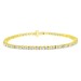 LADIES BRACELET 2.00CT ROUND/BAGUETTE DIAMOND 10K YELLOW GOLD