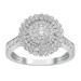 LADIES RING 0.75CT ROUND DIAMOND 10K WHITE GOLD