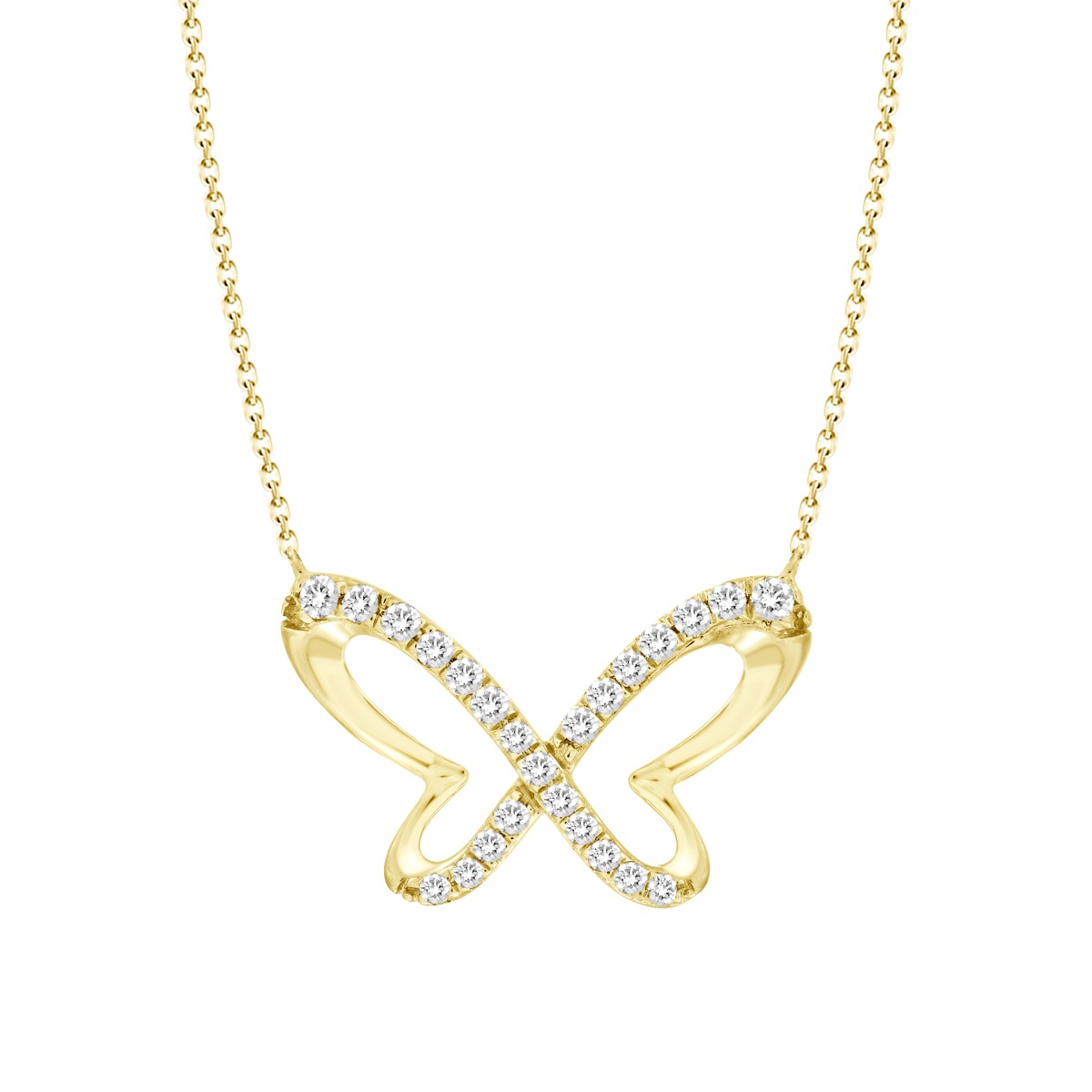 LADIES NECKLACE 0.13CT ROUND DIAMOND 14K WHITE GOLD LADIES NECKLACE 0.13CT ROUND DIAMOND 14K WHITE GOLD