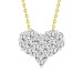 LADIES PENDANT WITH CHAIN 0.30CT ROUND DIAMOND 14K YELLOW GOLD (SI QUALITY)